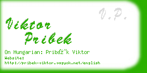 viktor pribek business card